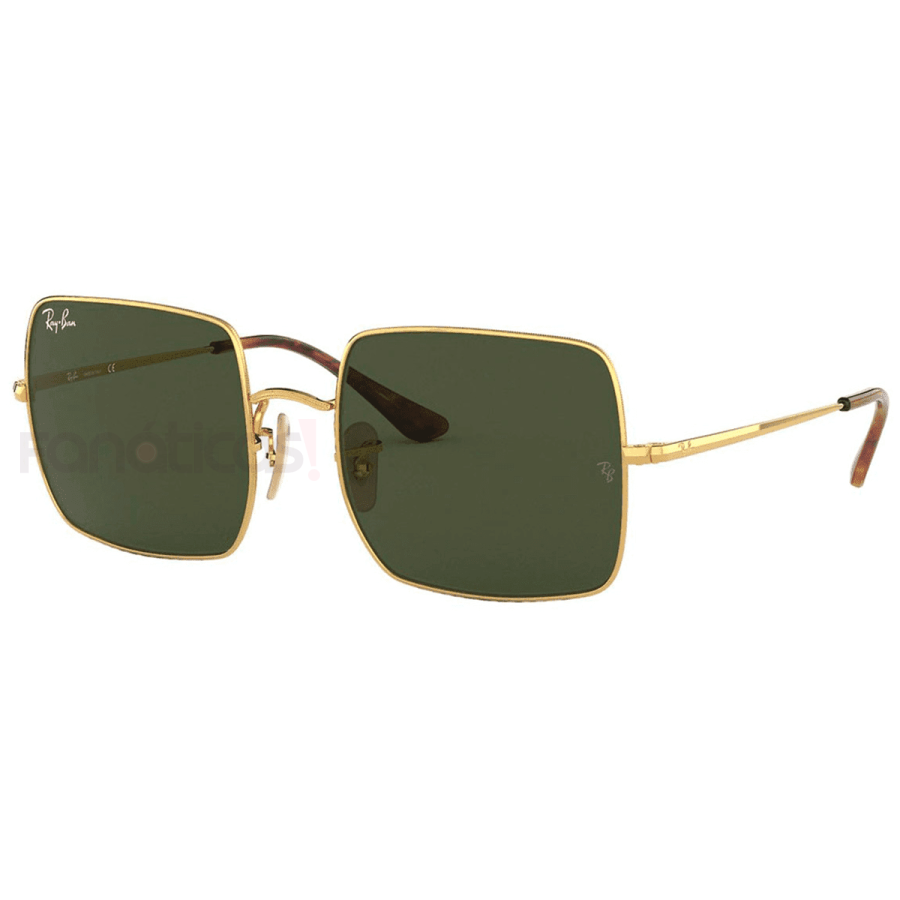 Óculos de Sol Ray-Ban Square RB1971 - Dourado e Verde G15 Original